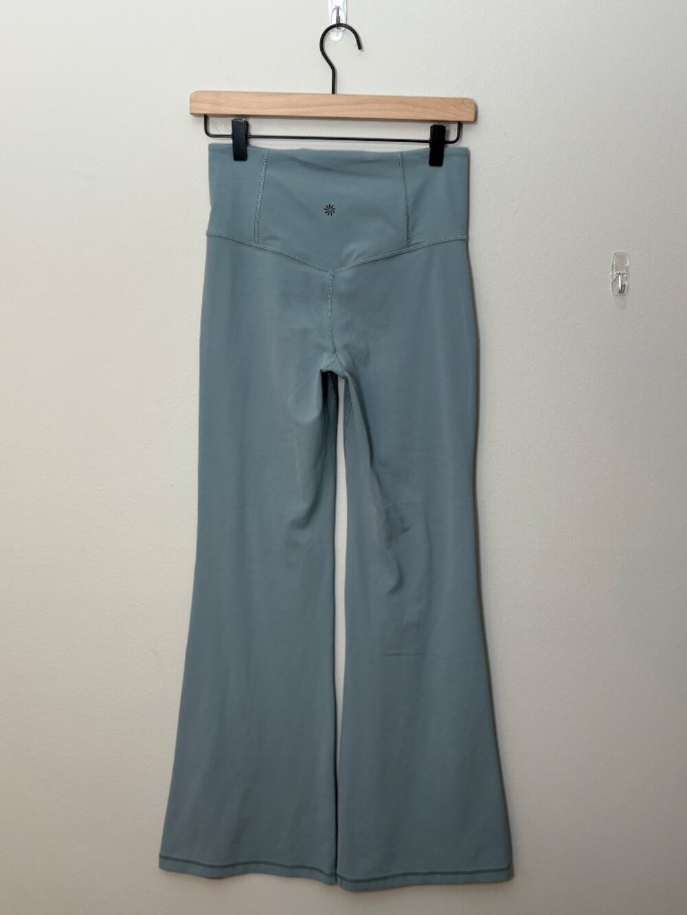 Athleta Elation Flare High-Rise Blue-Grey Stretchy Pants Small Athleisure Relax - Picture 5 of 12